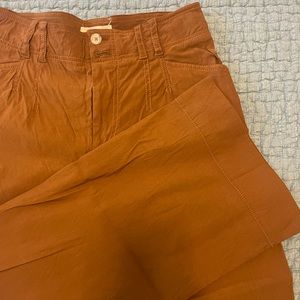High waisted cropped wide leg pants